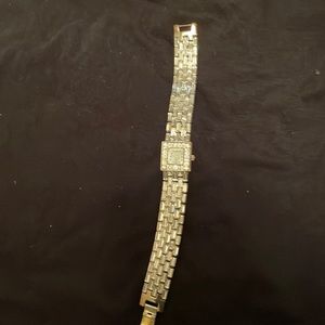 Pave crystal watch